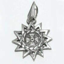 обзорное фото Серебряный подвес звезда Эрцгамма 030377  Серебряные подвески