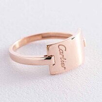 обзорное фото Глянцевое золотое кольцо 038648 Золотые кольца без вставок обзорное фото Глянцевое золотое кольцо 038648  Золотые кольца без вставок