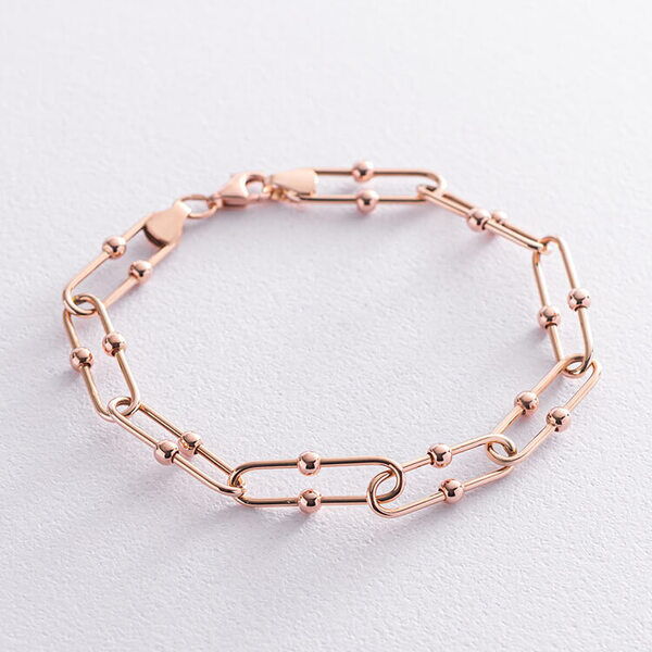 Ювелірний браслет золотий з довгими ланками 037064 детальне зображення ювелірного виробу Ювелірний браслет золотий з довгими ланками 037064 детальне зображення ювелірного виробу