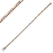 обзорное фото Золотой браслет 585 пробы с фианитами 037240 Золотые браслеты с цирконием (фианитами) обзорное фото Золотой браслет 585 пробы с фианитами 037240  Золотые браслеты с цирконием (фианитами)