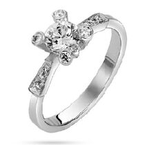 обзорное фото Оригинальное дизайнерское помолвочное кольцо в белом золоте с бриллиантами 039844 Золотые кольца с бриллиантами обзорное фото Оригинальное дизайнерское помолвочное кольцо в белом золоте с бриллиантами 039844  Золотые кольца с бриллиантами