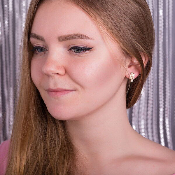 серьги золотые повседневные фото серьги золотые повседневные фото
