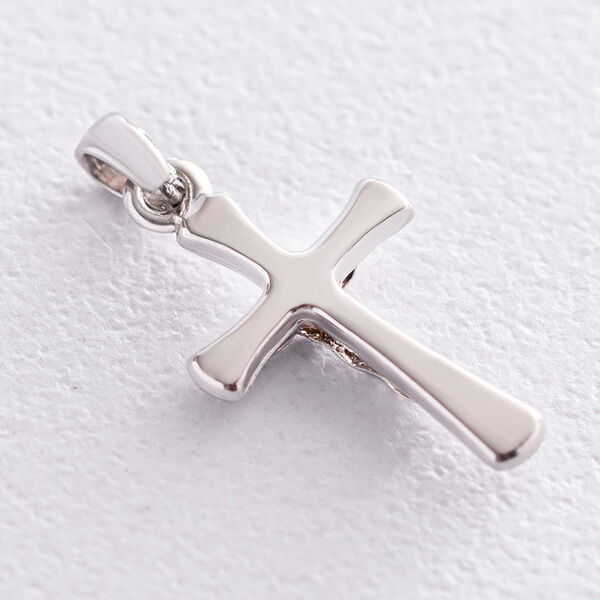 крестик белое золото крестик белое золото