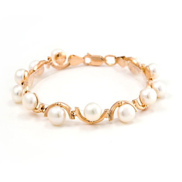 Золотой браслет с жемчугом Золотой браслет с жемчугом