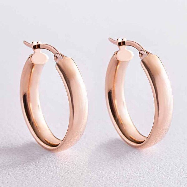 Золотые серьги кольца 038657 детальное изображение ювелирного изделия Золотые серьги без вставок Золотые серьги кольца 038657 детальное изображение ювелирного изделия Золотые серьги без вставок