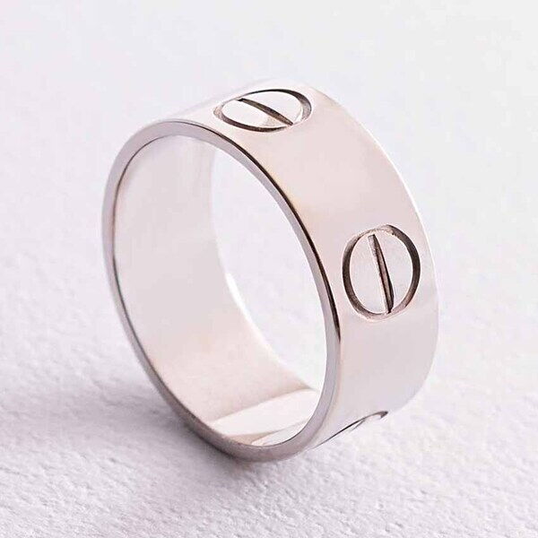 Кольцо Love в белом золоте 038627 детальное изображение ювелирного изделия Золотые кольца без вставок Кольцо Love в белом золоте 038627 детальное изображение ювелирного изделия Золотые кольца без вставок