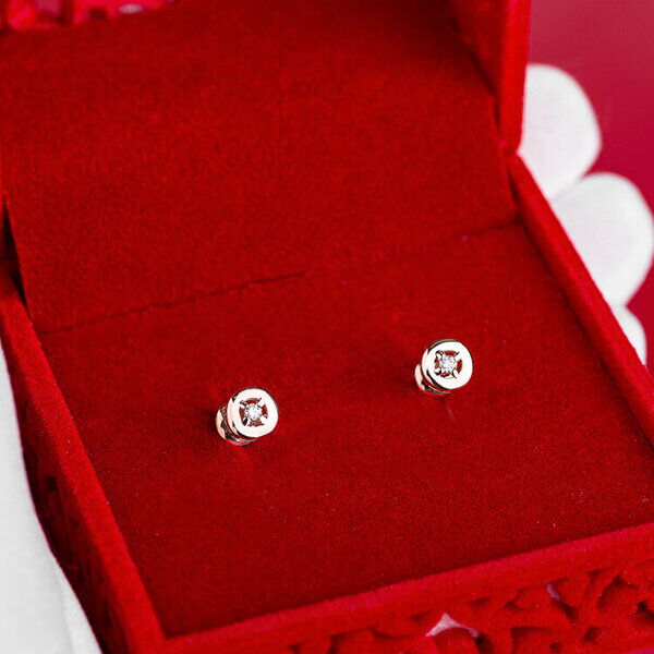 бриллиантовые сережки пусеты 