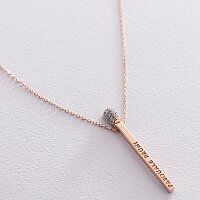 Золотое колье в красном золоте Спичка 031671