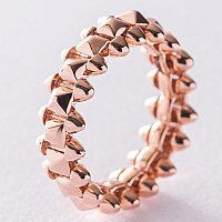 Массивное кольцо Клеш из красного золота без вставок 039277