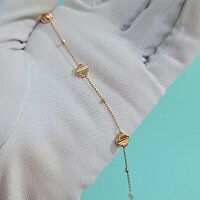 Стильный золотой универсальный браслет Клевер 036900