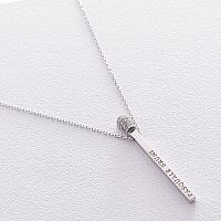 Колье из белого золота Спичка 031673