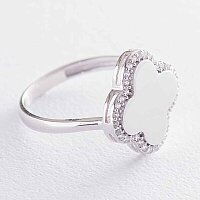 Золотое кольцо Клевер с фианитами 038646