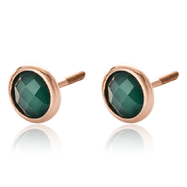 обзорное фото Золотые серёжки с круглым ониксом 033052 Золотые серьги с ониксом обзорное фото Золотые серёжки с круглым ониксом 033052  Золотые серьги с ониксом