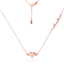 обзорное фото Позолоченое колье Сердце и надпись Love you 026214  Серебряные колье