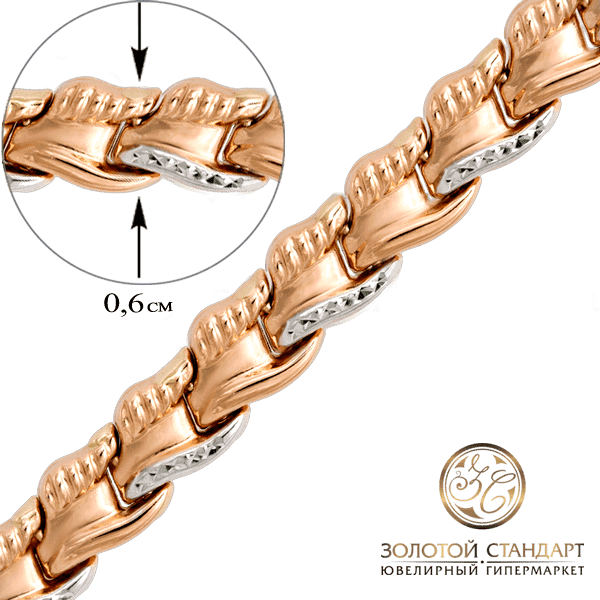 Золотой браслет Ролекс из красного и белого золота Золотой браслет Ролекс из красного и белого золота