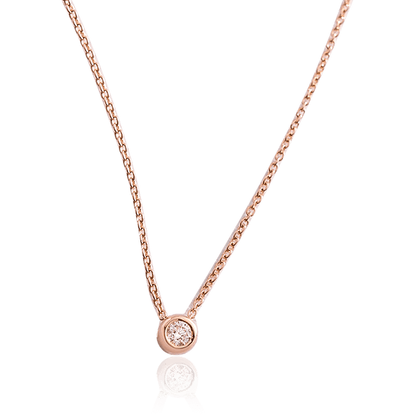 Колье из красного золота 585пробы с бриллиантом 032871 детальное изображение ювелирного изделия Золотое колье с бриллиантами Колье из красного золота 585пробы с бриллиантом 032871 детальное изображение ювелирного изделия Золотое колье с бриллиантами