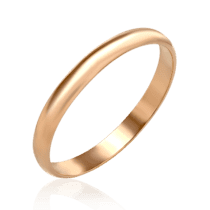 обзорное фото Золотое кольцо обручальное модель Европейка 033344  Классические обручальные кольца из золота