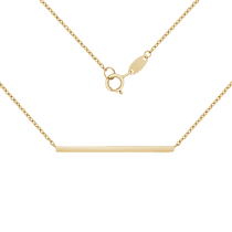обзорное фото Колье из желтого золота 585 в минималистическом дизайне 032404 Золотое колье без камней обзорное фото Колье из желтого золота 585 в минималистическом дизайне 032404  Золотое колье без камней