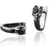 обзорное фото Серьги из белого золота с сапфирами и бриллиантами 023113 Золотые серьги с сапфиром обзорное фото Серьги из белого золота с сапфирами и бриллиантами 023113  Золотые серьги с сапфиром