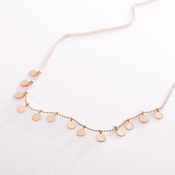 Стильная золотая цепочка с монетками минимализм 032485 детальное изображение ювелирного изделия Золотое колье без камней Стильная золотая цепочка с монетками минимализм 032485 детальное изображение ювелирного изделия Золотое колье без камней