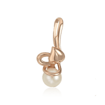 обзорное фото Золотой кулон с жемчугом 028836 Золотые кулоны с жемчугом обзорное фото Золотой кулон с жемчугом 028836  Золотые кулоны с жемчугом