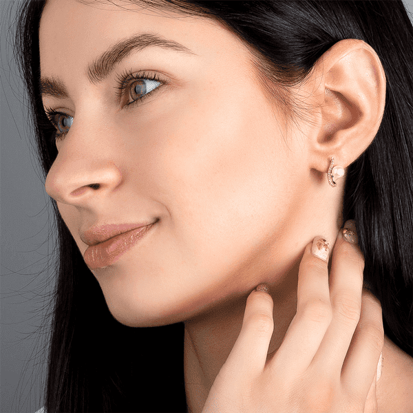 Золотые серьги с жемчугом 029731 Золотые серьги с жемчугом 029731