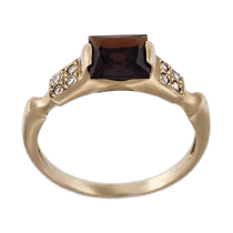 обзорное фото Золотое кольцо с гранатом 382909 Золотые кольца с гранатом обзорное фото Золотое кольцо с гранатом 382909  Золотые кольца с гранатом