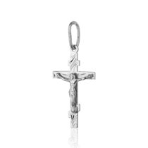 обзорное фото Серебряный крестик 026060  Серебряные подвески крестики