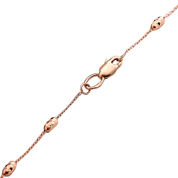 Браслет на ногу из красного золота 585 Минимализм фото Браслет на ногу из красного золота 585 Минимализм фото