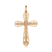 обзорное фото Золотой крестик 1,4,0311  Декоративные золотые крестики
