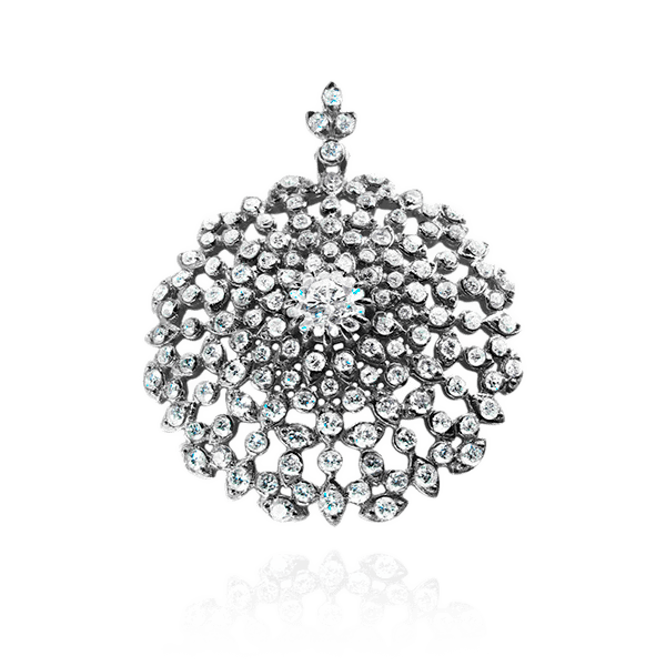 Подвеска из белого золота с бриллиантами Р0639 детальное изображение ювелирного изделия Золотые кулоны с бриллиантами Подвеска из белого золота с бриллиантами Р0639 детальное изображение ювелирного изделия Золотые кулоны с бриллиантами