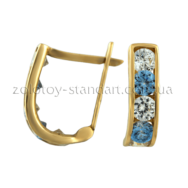 Золотые серьги с цирконием 8,2,11128 детальное изображение ювелирного изделия Серьги с камнями Золотые серьги с цирконием 8,2,11128 детальное изображение ювелирного изделия Серьги с камнями