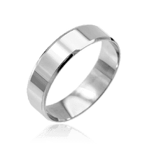 обзорное фото Обручальное кольцо из белого золота без камней 036716 Золотые кольца обзорное фото Обручальное кольцо из белого золота без камней 036716  Золотые кольца