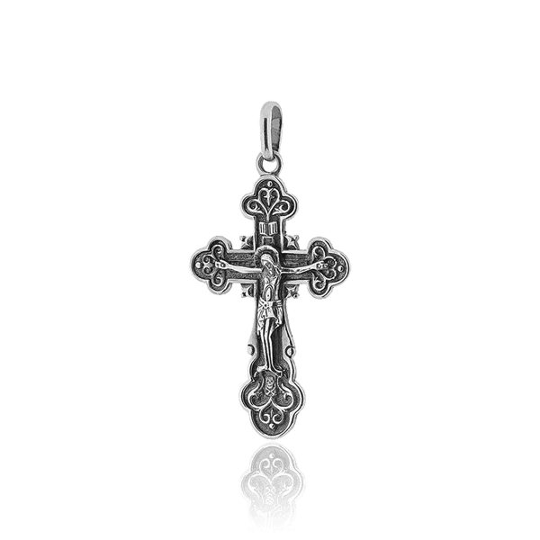Православный крестик серебряный 030586 детальное изображение ювелирного изделия Серебряные подвески крестики Православный крестик серебряный 030586 детальное изображение ювелирного изделия Серебряные подвески крестики