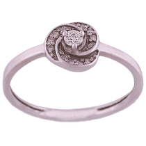 обзорное фото Золотое кольцо с бриллиантом 11814/1  Золотые кольца с бриллиантами