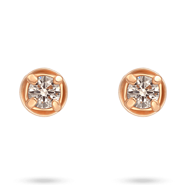 Дитячі сережки - пусети з маленькими білими фіанітами в червоному золоті 039776 детальне зображення ювелірного виробу Дитячі сережки - пусети з маленькими білими фіанітами в червоному золоті 039776 детальне зображення ювелірного виробу