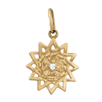 обзорное фото Золотой подвес Звезда Эрцгаммы 62281  Золотые кулоны с фианитом