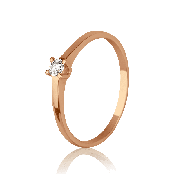 Золота каблучка з діамантом r0128 детальне зображення ювелірного виробу Золота каблучка з діамантом r0128 детальне зображення ювелірного виробу