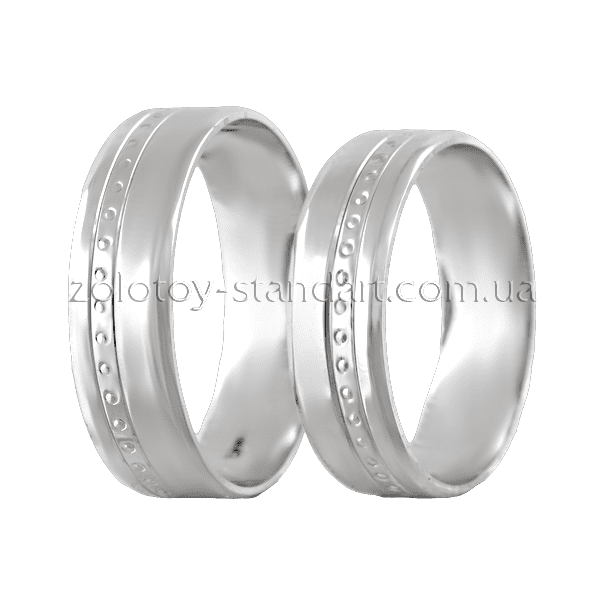 Золотое обручальное кольцо К10941 детальное изображение ювелирного изделия Обручальные кольца в белом золоте Золотое обручальное кольцо К10941 детальное изображение ювелирного изделия Обручальные кольца в белом золоте