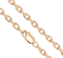 обзорное фото Цепочка в красном золоте 585 пробы якорного плетения без вставок 041045  Полновесные золотые цепочки