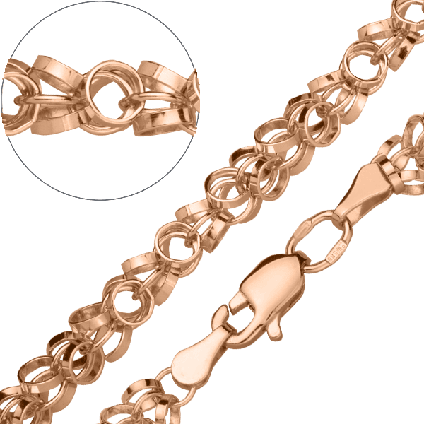 Браслет в красном золоте без вставок 027484 детальное изображение ювелирного изделия Женские золотые браслеты Браслет в красном золоте без вставок 027484 детальное изображение ювелирного изделия Женские золотые браслеты