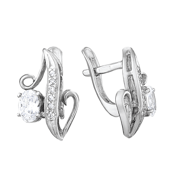 Серебряные серьги С2Ф/103 детальное изображение ювелирного изделия Серебряные серьги с камнями Серебряные серьги С2Ф/103 детальное изображение ювелирного изделия Серебряные серьги с камнями