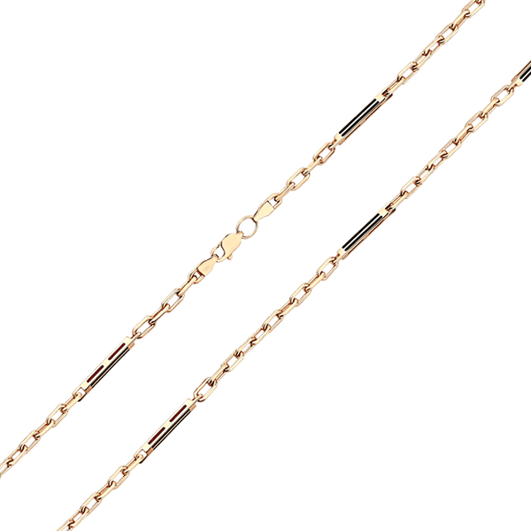 Якорная литая золотая цепочка с вставками эмали 034405 детальное изображение ювелирного изделия Золотые цепочки Якорная литая золотая цепочка с вставками эмали 034405 детальное изображение ювелирного изделия Золотые цепочки