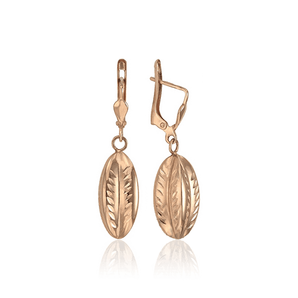 Золотые серьги подвески 029080 детальное изображение ювелирного изделия Золотые серьги без вставок Золотые серьги подвески 029080 детальное изображение ювелирного изделия Золотые серьги без вставок