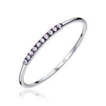 обзорное фото Золотое кольцо дорожка из фиолетовых бриллиантов 031020  Золотые кольца