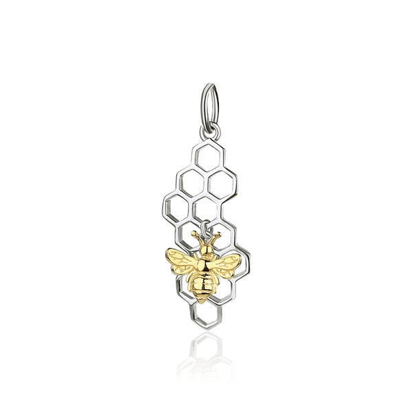 Серебряный кулон Пчела и Соты 031302 детальное изображение ювелирного изделия Подвески с позолотой Серебряный кулон Пчела и Соты 031302 детальное изображение ювелирного изделия Подвески с позолотой