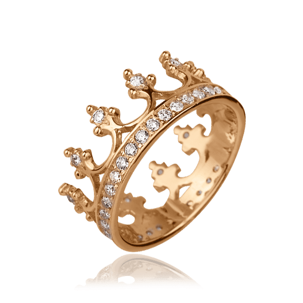 Золотое кольцо в виде Короны с фианитами 026077 детальное изображение ювелирного изделия Золотые кольца Короны Золотое кольцо в виде Короны с фианитами 026077 детальное изображение ювелирного изделия Золотые кольца Короны