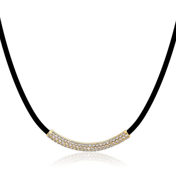 Жіночий ювелірний шнурок з золотими вставками 036537 детальне зображення ювелірного виробу Жіночий ювелірний шнурок з золотими вставками 036537 детальне зображення ювелірного виробу