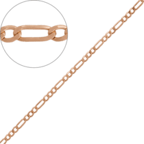 обзорное фото Золотая цепочка для мальчика Фигаро 13102  Золотые цепочки Фигаро (Картье)