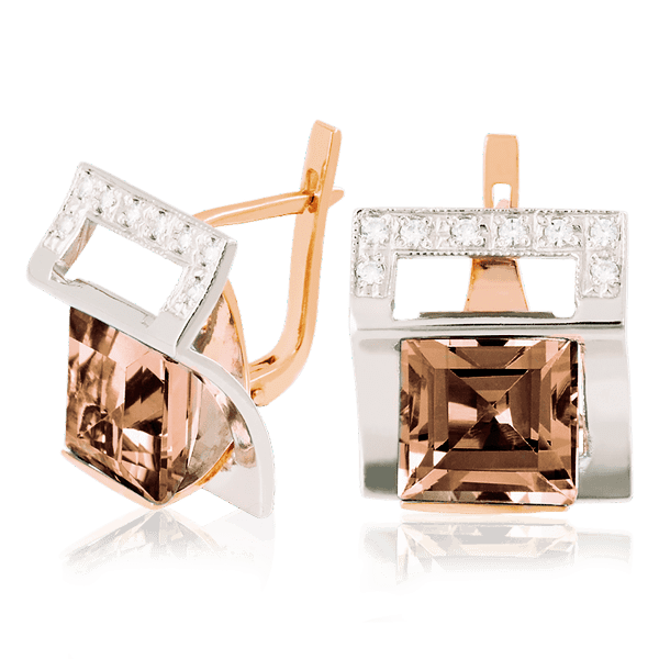 Золотые серьги с раухтопазом 023578 детальное изображение ювелирного изделия Золотые серьги с раухтопазом Золотые серьги с раухтопазом 023578 детальное изображение ювелирного изделия Золотые серьги с раухтопазом